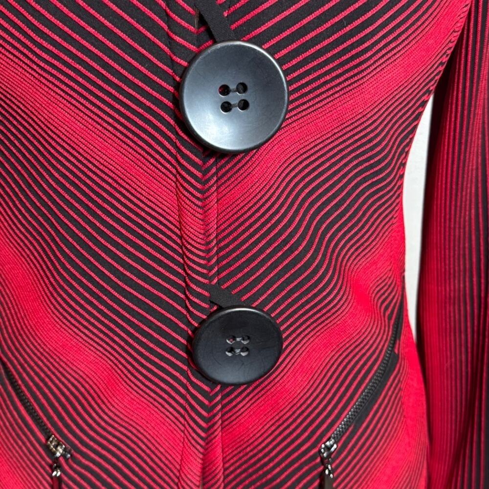 Joseph Ribkoff Red Striped Jacket - Picture 5 of 7